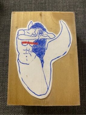 Mermaid Rubber Stamp Retro Nude Lady Pose Art Women Mystical Erotica DIY Craft A
